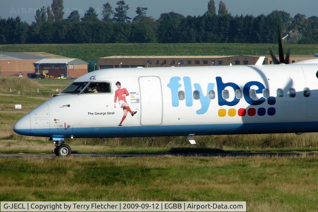G-JECL, 2005 De Havilland Canada DHC-8-402Q Dash 8 C/N 4114, Flybe Dash 8 with logo of the late North Ireland Soccer player , George Best
