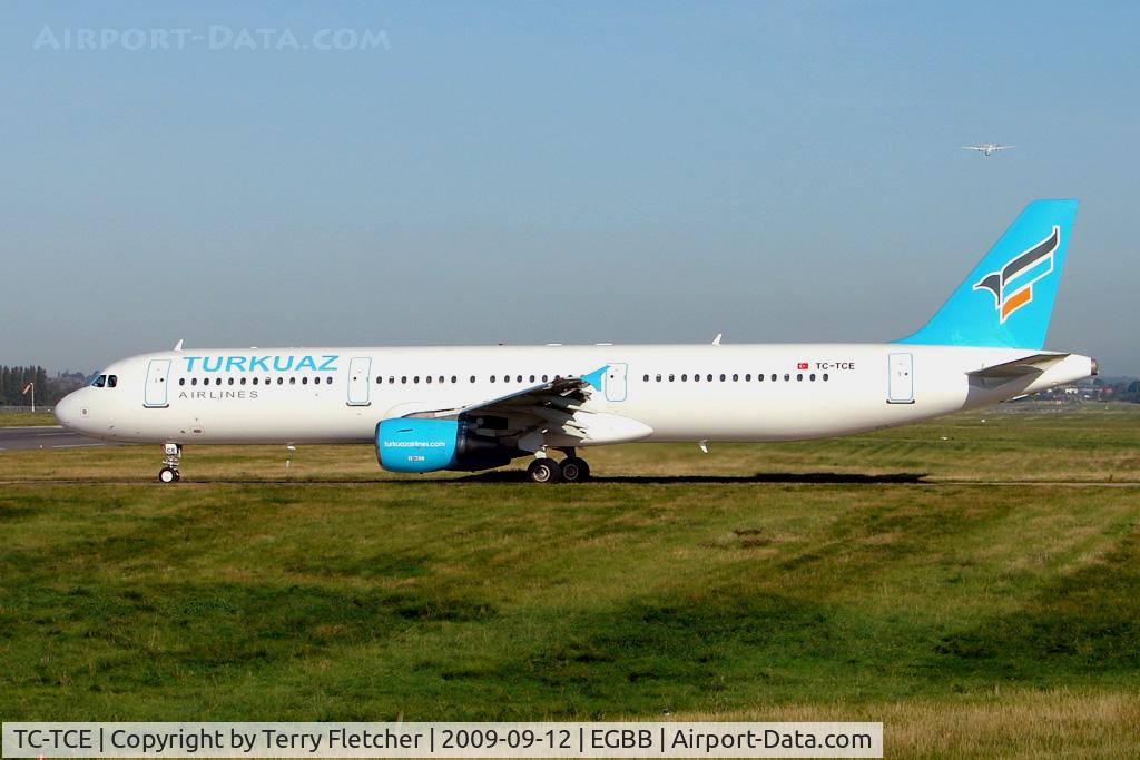 TC-TCE, 1997 Airbus A321-211 C/N 666, Turkish Charter into Birmingham