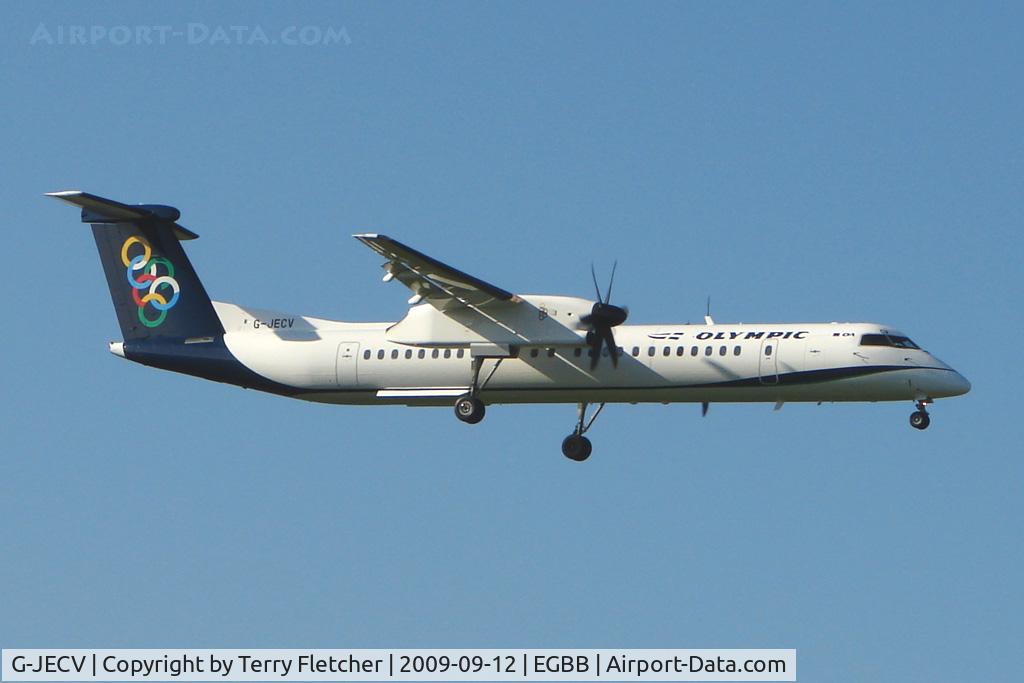 G-JECV, 2007 De Havilland Canada DHC-8-402Q Dash 8 C/N 4148, Flybe Dash 8 still not delivered to Olympic Airlines yet - maybe training Olympic pilots before delivery