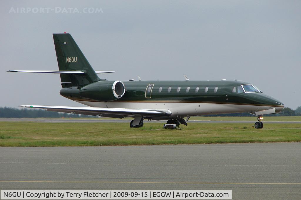 N6GU, 2009 Cessna 680 Citation Sovereign C/N 680-0268, Olive Green Cessna Sovereign at Luton