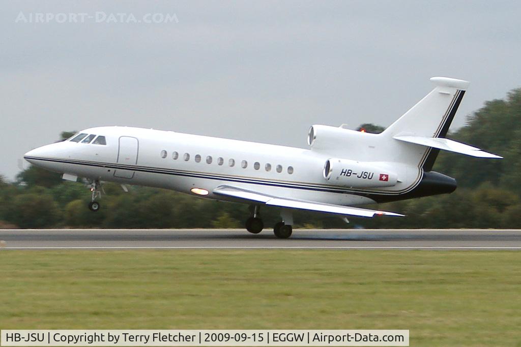 HB-JSU, 2006 Dassault Falcon 900DX C/N 612, New Swiss Falcon 900DX touch down at Luton