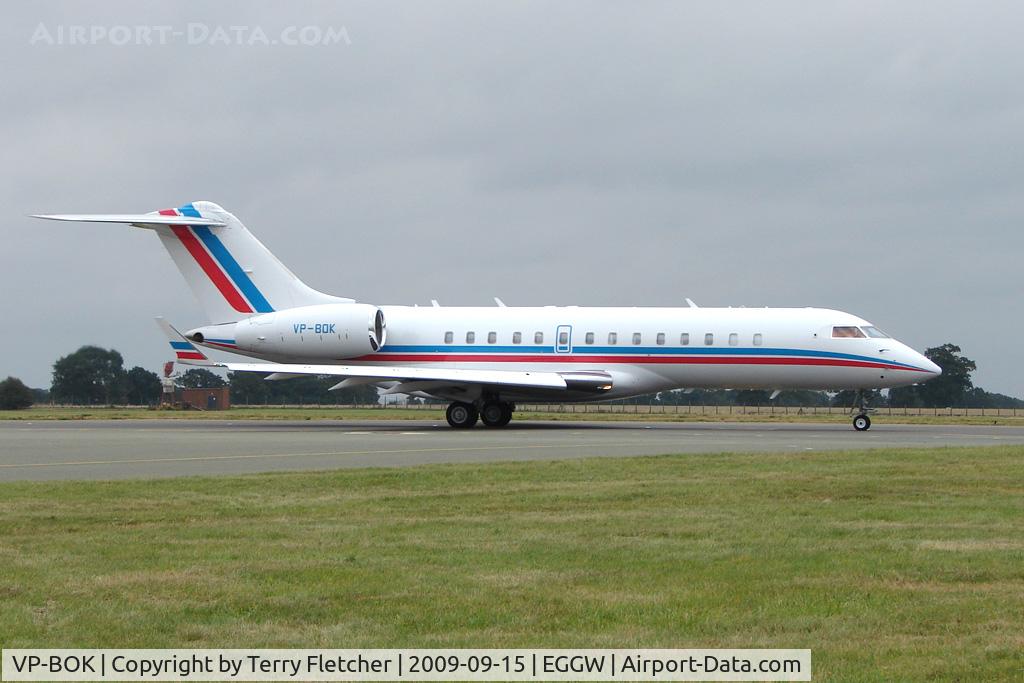 VP-BOK, 2001 Bombardier BD-700-1A10 Global Express C/N 9101, Global Express at Luton