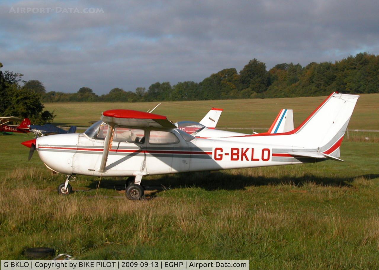 G-BKLO, 1975 Reims F172M ll Skyhawk C/N 1380, IN THE LOWER A/C PARK, PREV. REG. PH-BET. POPHAM RUSSIAN AIRCRAFT FLY-IN