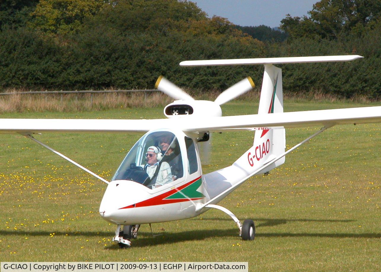 G-CIAO, 1998 Iniziative Industriali Italiane Sky Arrow 650T C/N PFA 298-13095, TAXYINGBACK TOWARDS THE CLUB HOUSE. POPHAM RUSSIAN AIRCRAFT FLY-IN