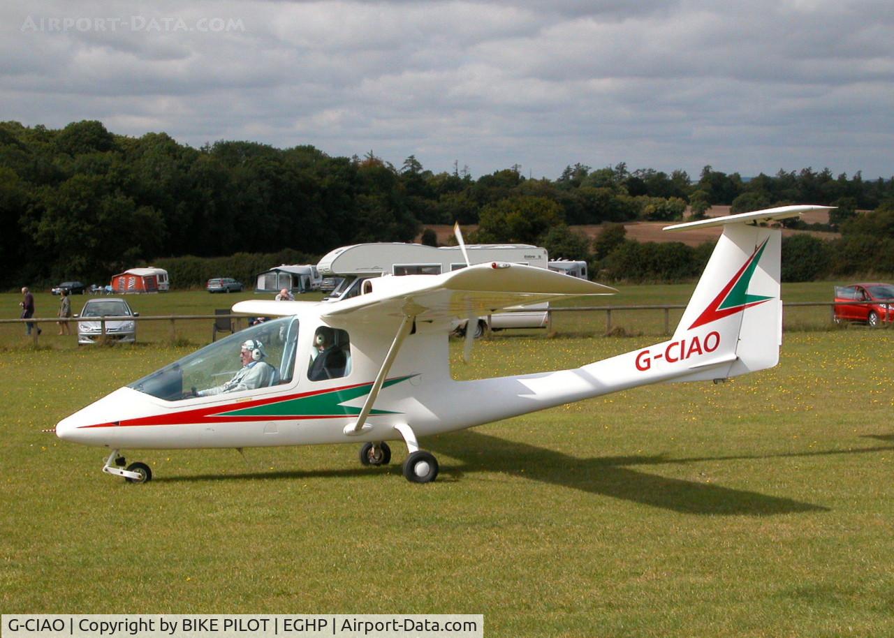 G-CIAO, 1998 Iniziative Industriali Italiane Sky Arrow 650T C/N PFA 298-13095, TAXYING BACK TOWARDS THE CLUB HOUSE. POPHAM RUSSIAN AIRCRAFT FLY-IN
