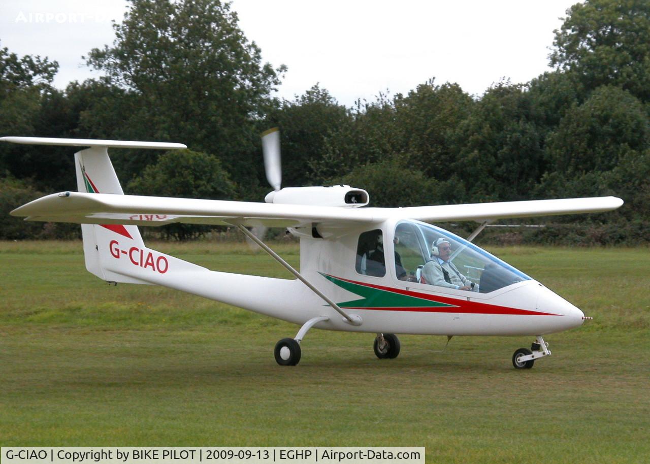 G-CIAO, 1998 Iniziative Industriali Italiane Sky Arrow 650T C/N PFA 298-13095, HEADING BACK TO THE HANGERS. POPHAM RUSSIAN AIRCRAFT FLY-IN