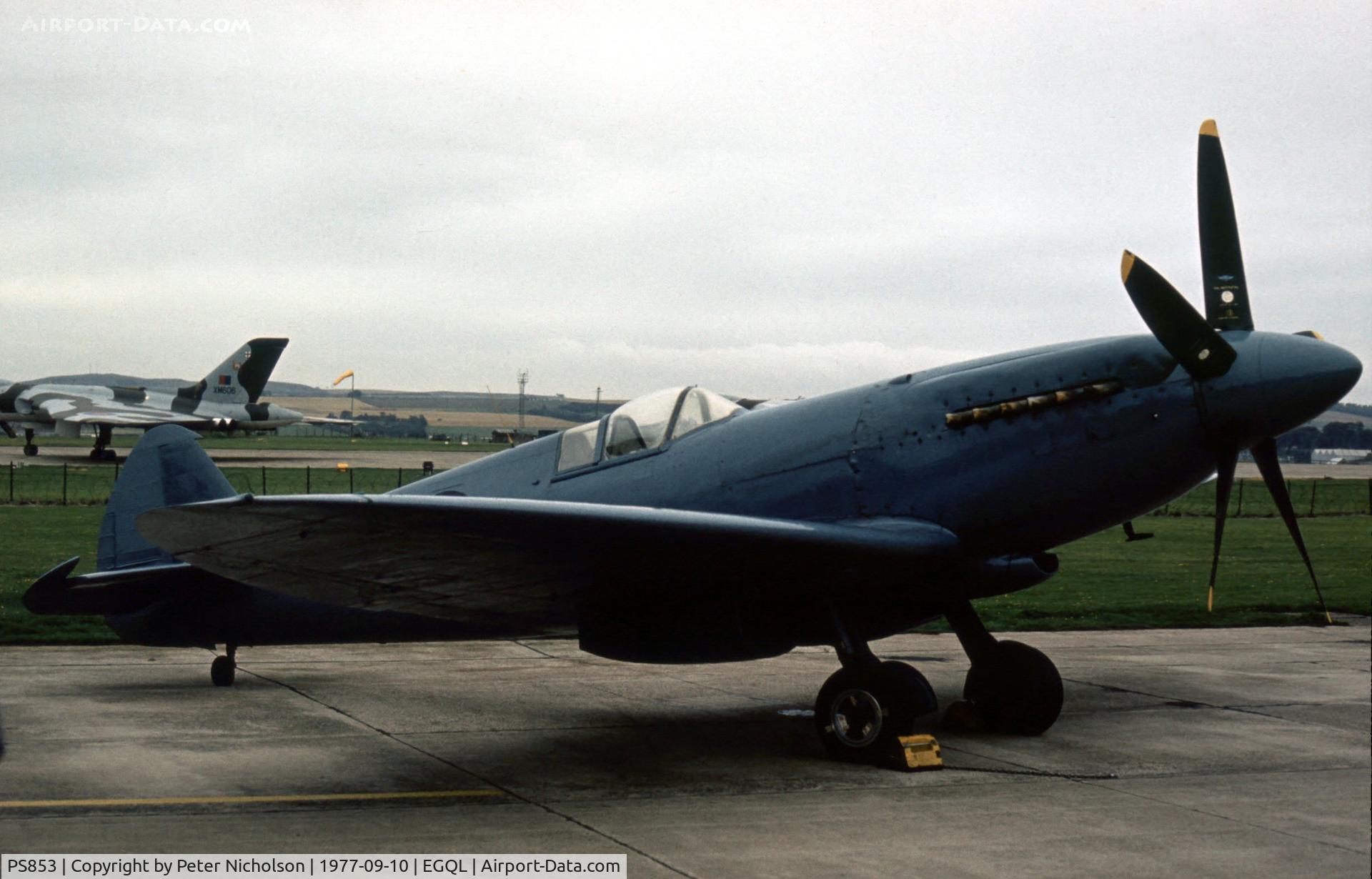 PS853, 1945 Supermarine 389 Spitfire PR.XIX C/N 6S/594677, Spitfire PR.XIX of the Battle of Britain Memorial Flight at the 1977 RAF Leuchars Airshow.