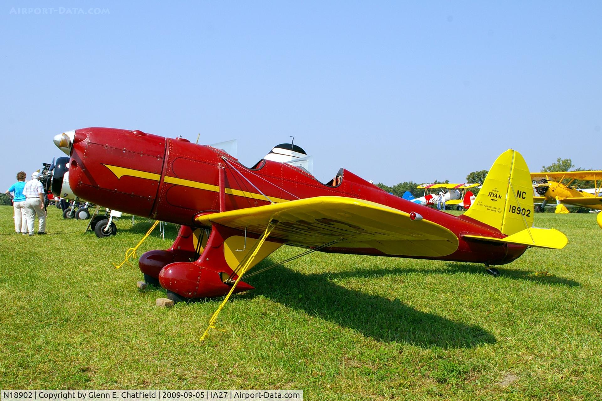 N18902, 1938 Ryan Aeronautical ST-A C/N 198, At the Antique Airplane Association Fly In.