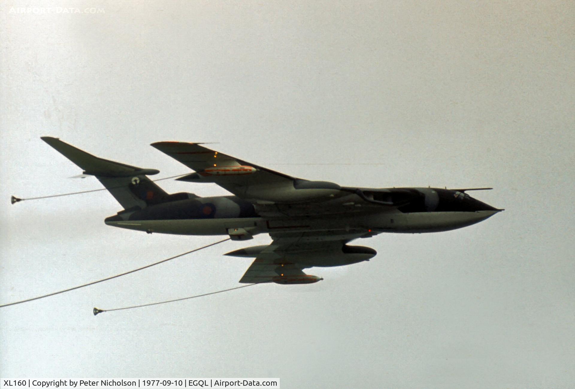 XL160, 1961 Handley Page Victor K.2 C/N HP80/63, Victor K.2 of 55 Squadron demonstrating in-flight refuelling at the 1977 RAF Leuchars Airshow.