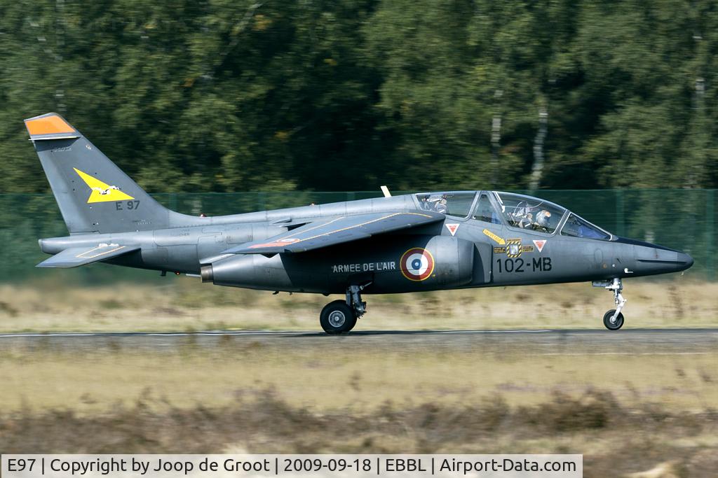 E97, Dassault-Dornier Alpha Jet E C/N E97, landing at Kleine Brogel for the Tiger Meet