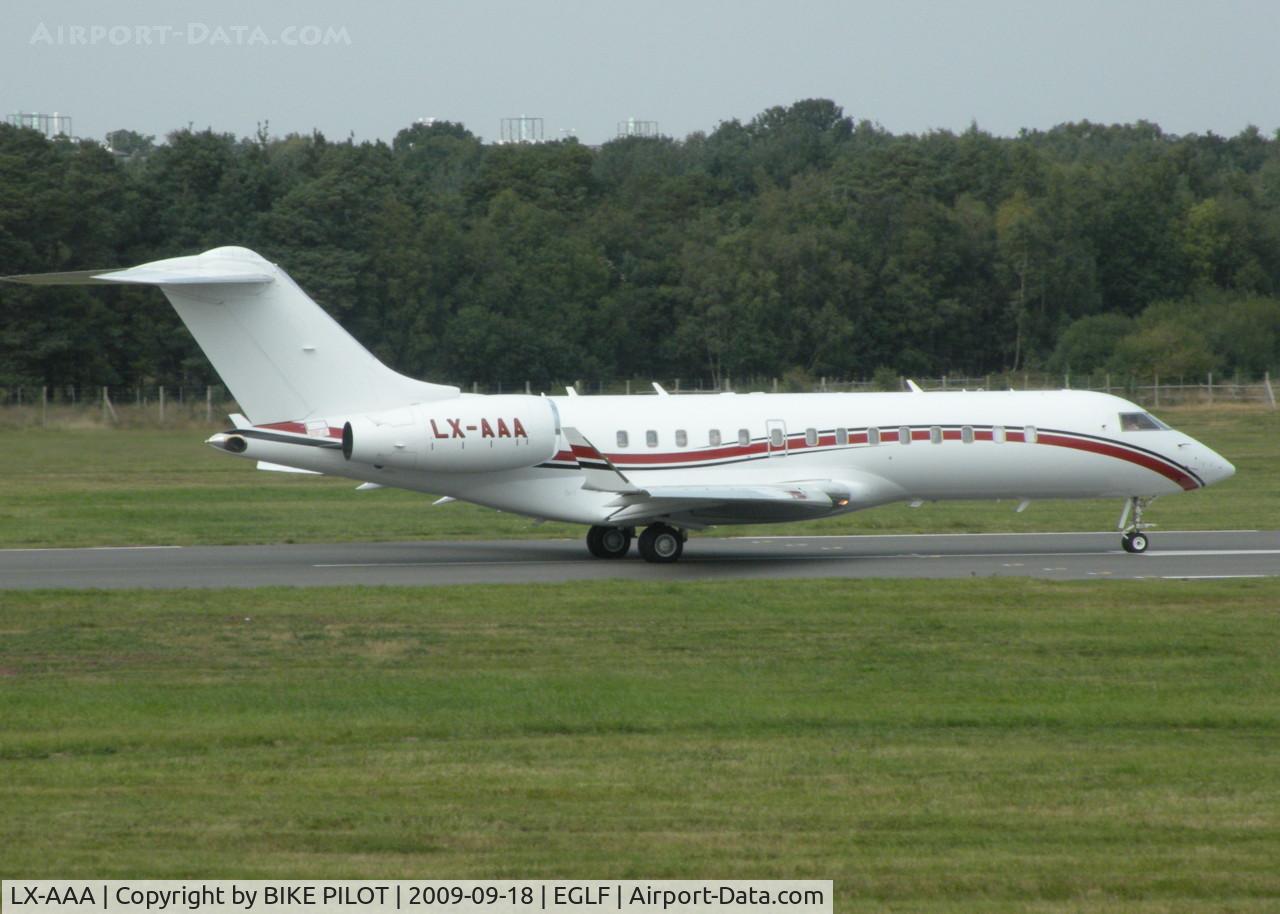 LX-AAA, 2004 Bombardier BD-700-1A10 Global Express C/N 9133, ROLLING