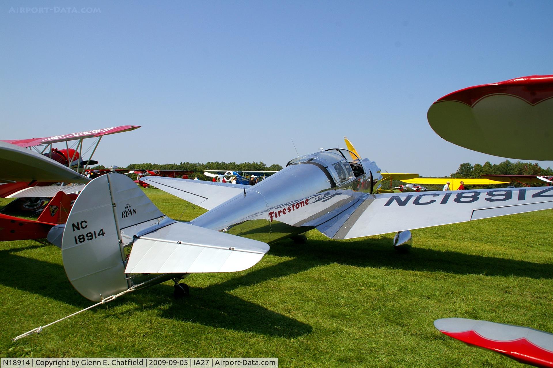 N18914, 1938 Ryan Aeronautical SCW-145 C/N 208, At the Antique Airplane Association Fly In