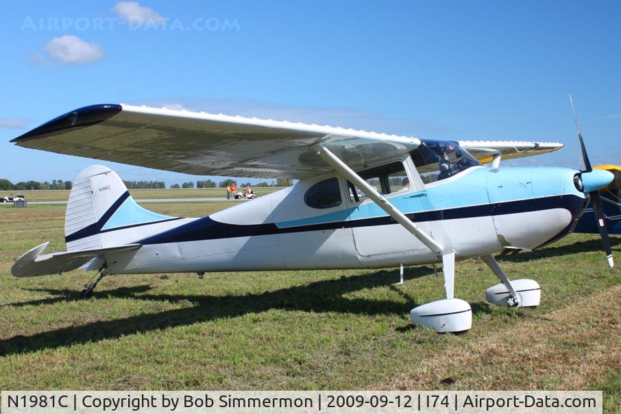N1981C, 1954 Cessna 170B C/N 26126, MERFI fly-in, Urbana, Ohio