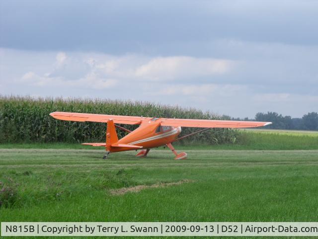 N815B, 1950 Luscombe 8F Silvaire C/N 6745, Departing BBQ Chicken & Corn Roast at Geneseo.