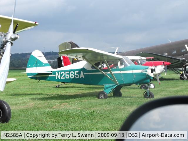 N2585A, 1952 Piper PA-18-135 Super Cub C/N 18-2161, Parked at BBQ Chicken & Corn Roast in Geneseo.