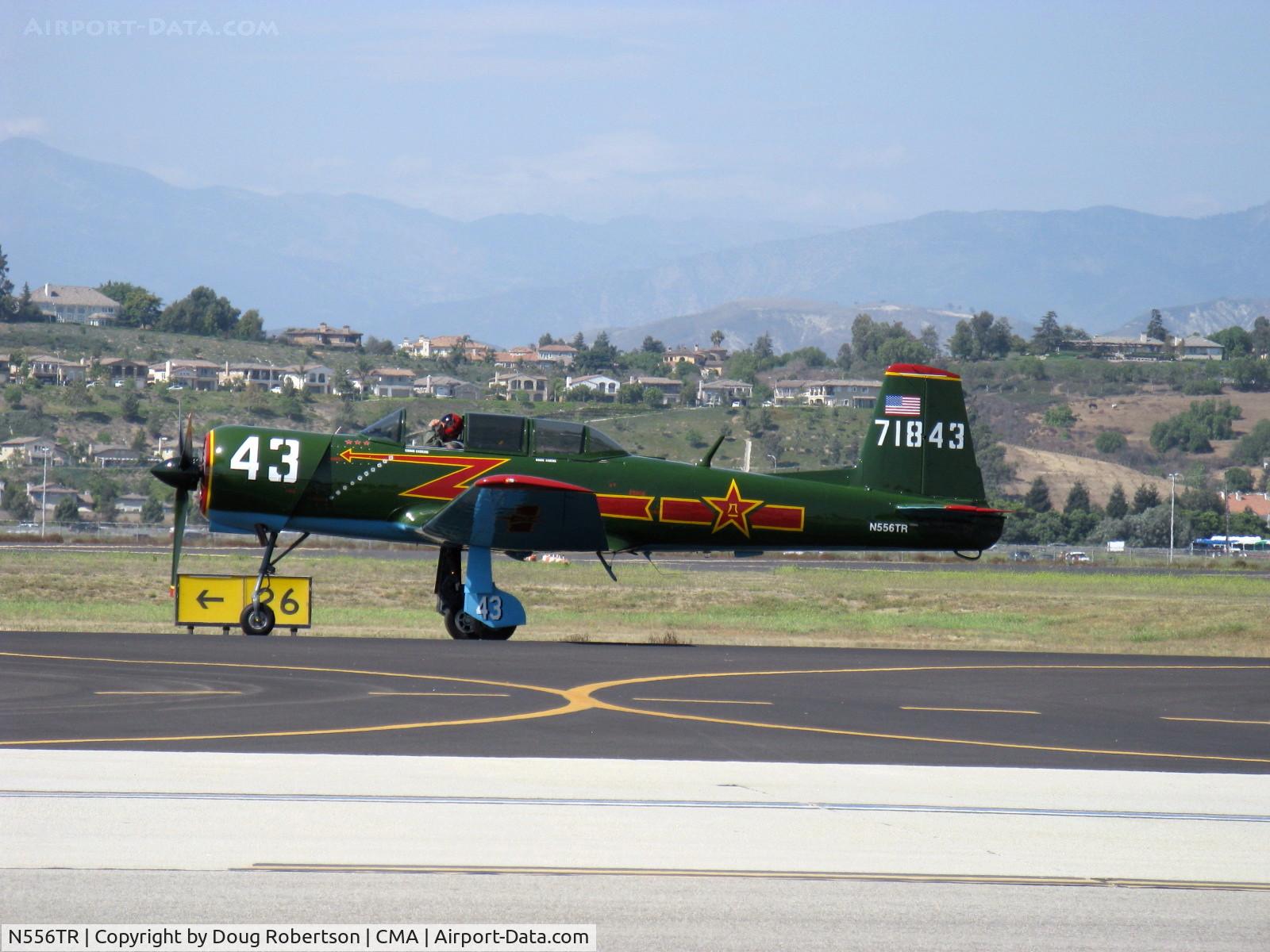N556TR, 1968 Nanchang CJ-6A C/N 2432060, 1968 Nanchang China CJ-6A, Vedeneev  (Ivchenko) MP-14 9 cylinder 360 Hp radial upgrade conversion, this stunning aircraft won the Award for Best Nanchang CJ-6A at EAA AirVenture 2009. taxi