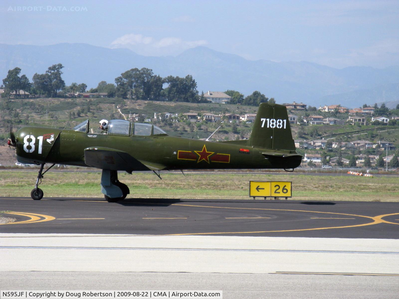 N595JF, 1969 Nanchang CJ-6A C/N 2532051, 1969 Nanchang China CJ-6A, Vedeneev (Ivchenko) M14b 360 Hp upgrade, rare engine one of only five M-14b known in America with splined shaft, taxi