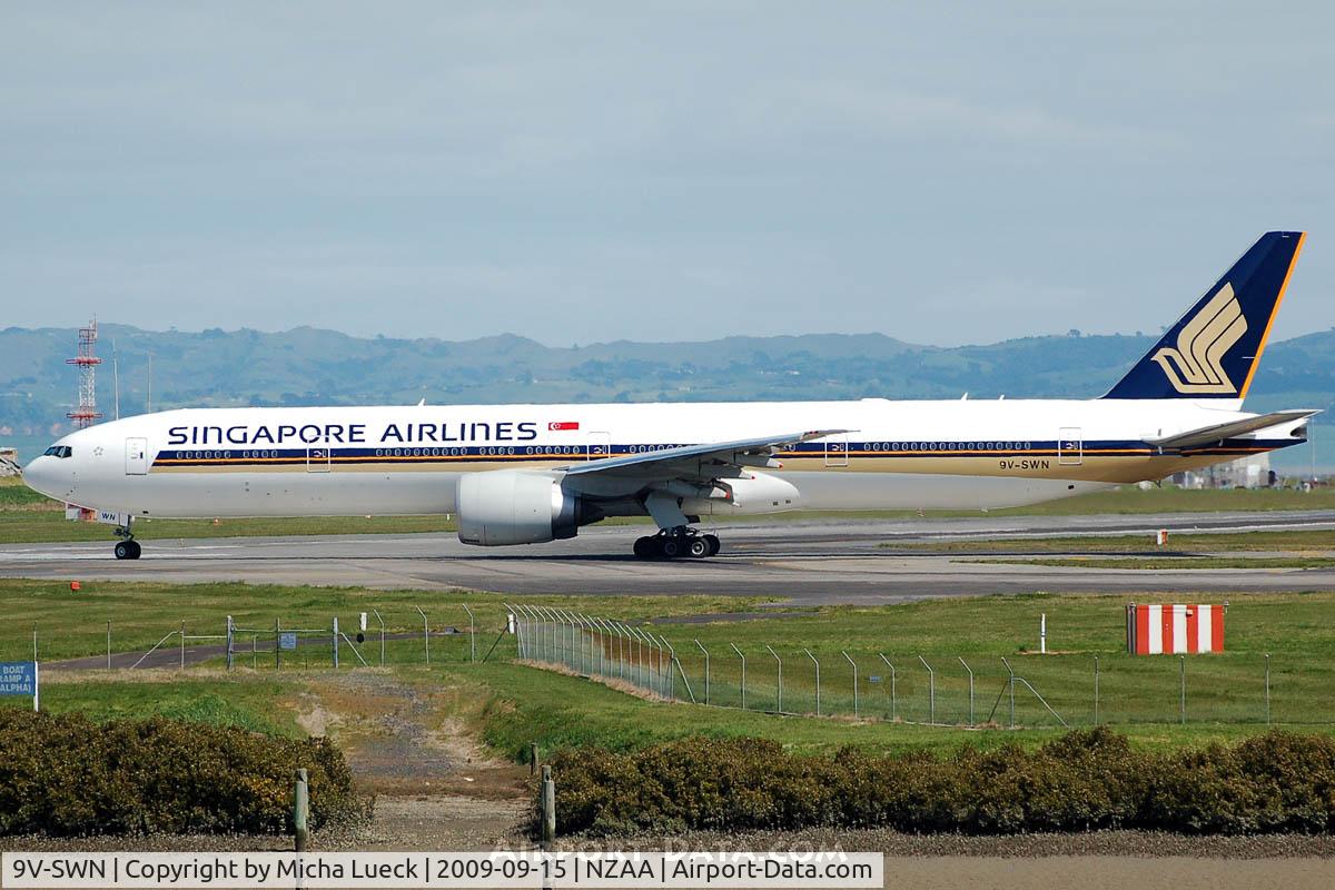 9V-SWN, 2008 Boeing 777-312/ER C/N 34579, At Auckland