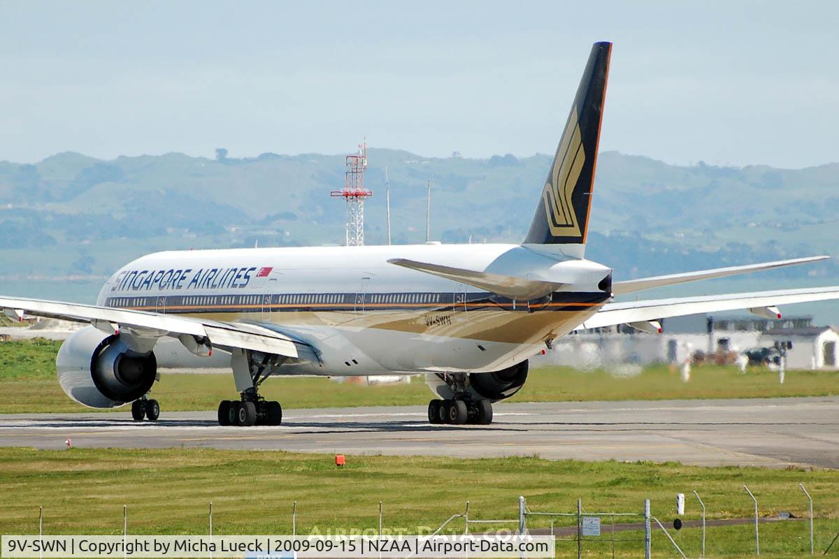 9V-SWN, 2008 Boeing 777-312/ER C/N 34579, At Auckland