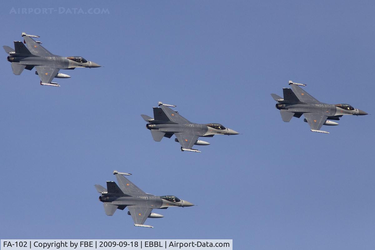 FA-102, SABCA F-16AM Fighting Falcon C/N 6H-102, flyby during the NATO Tiger Meet Spottersday at Kleine Brogel Air Base