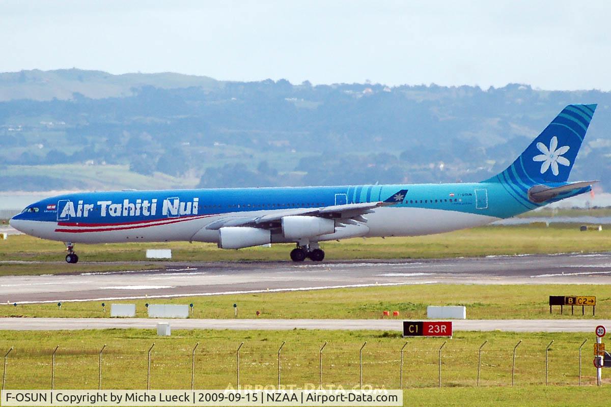 F-OSUN, 2001 Airbus A340-313 C/N 446, At Auckland