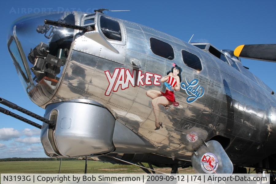 N3193G, 1944 Boeing B-17G Flying Fortress C/N 77255, MERFI fly-in, Urbana, Ohio