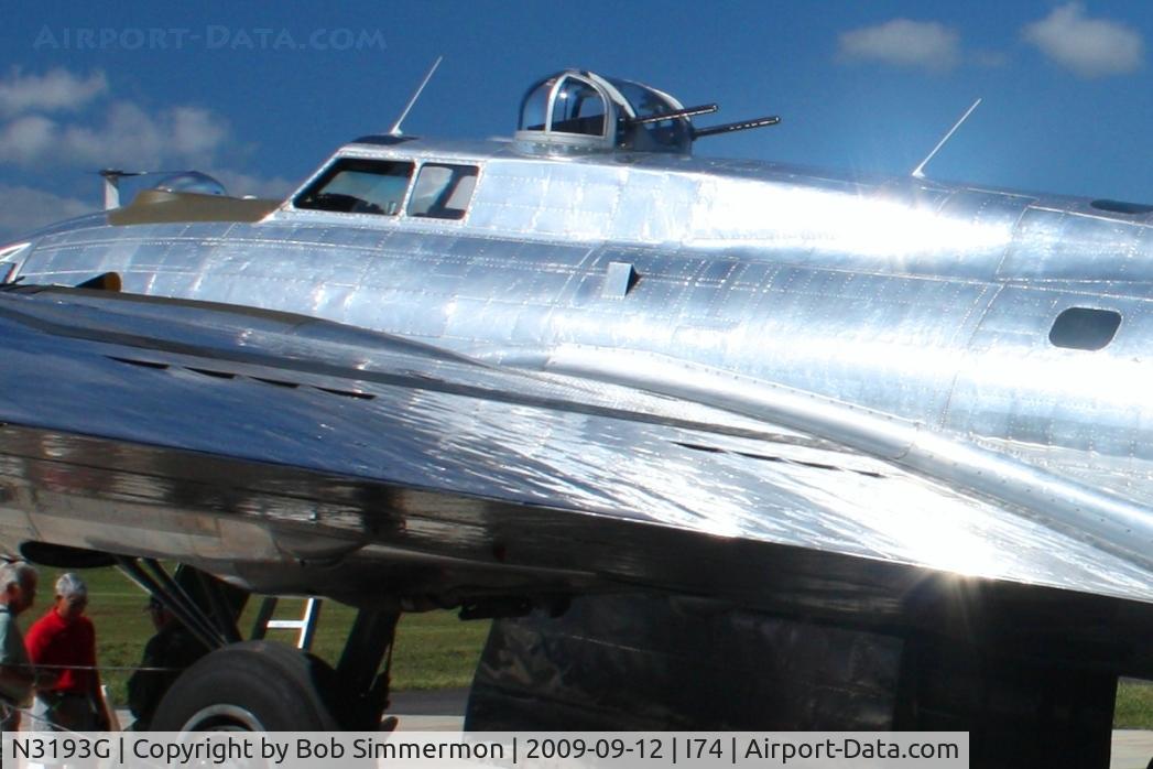 N3193G, 1944 Boeing B-17G Flying Fortress C/N 77255, MERFI fly-in, Urbana, Ohio