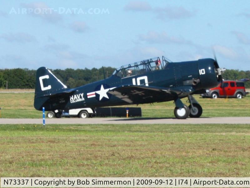 N73337, 1951 North American T-6G Texan C/N 168-451, MERFI fly-in, Urbana, Ohio