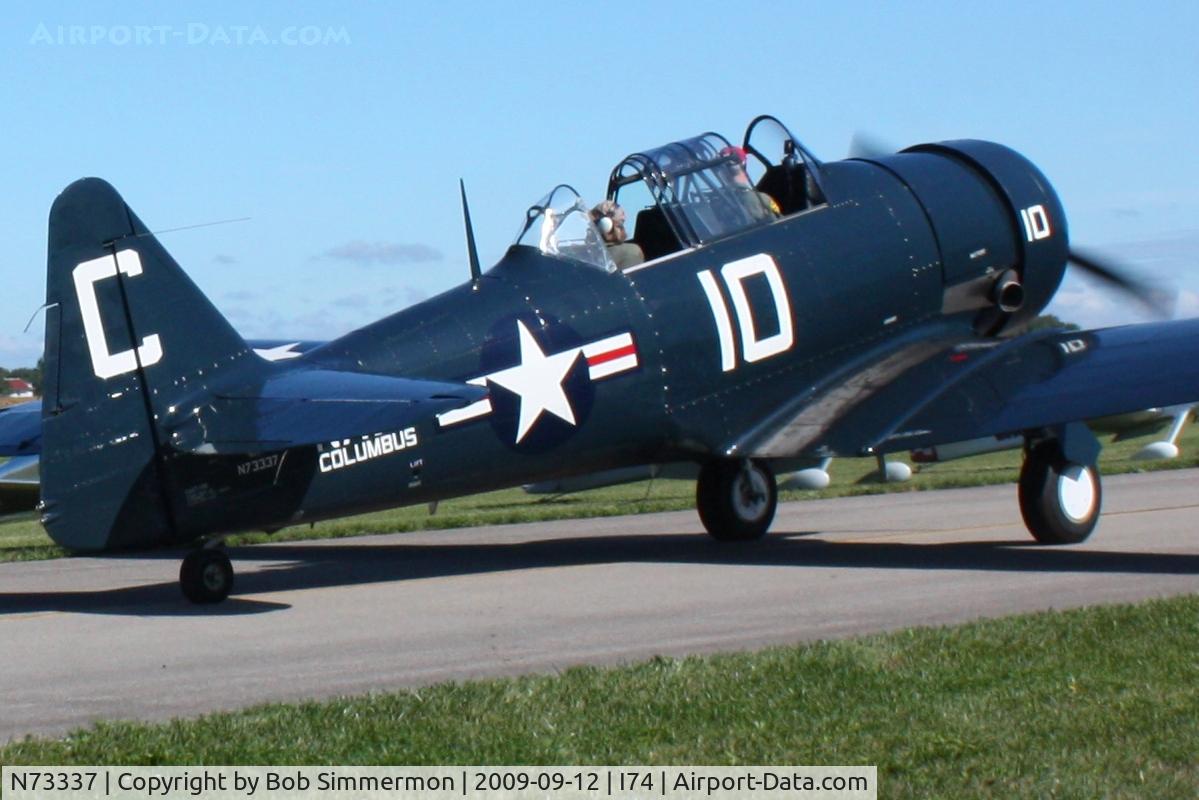 N73337, 1951 North American T-6G Texan C/N 168-451, MERFI fly-in, Urbana, Ohio