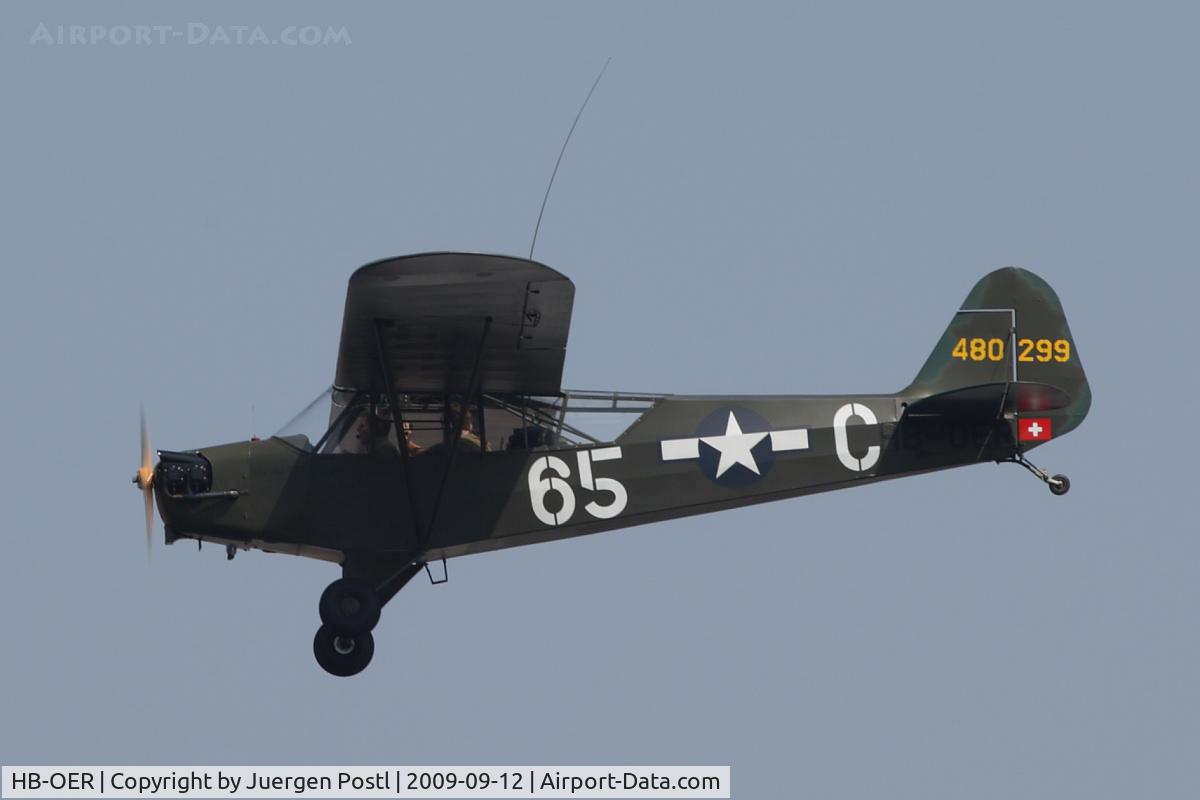 HB-OER, 1944 Piper L-4J Grasshopper (J3C-65D) C/N 12595, Red Bull Air Race Porto 2009 - Piper J-3C-65 Cub