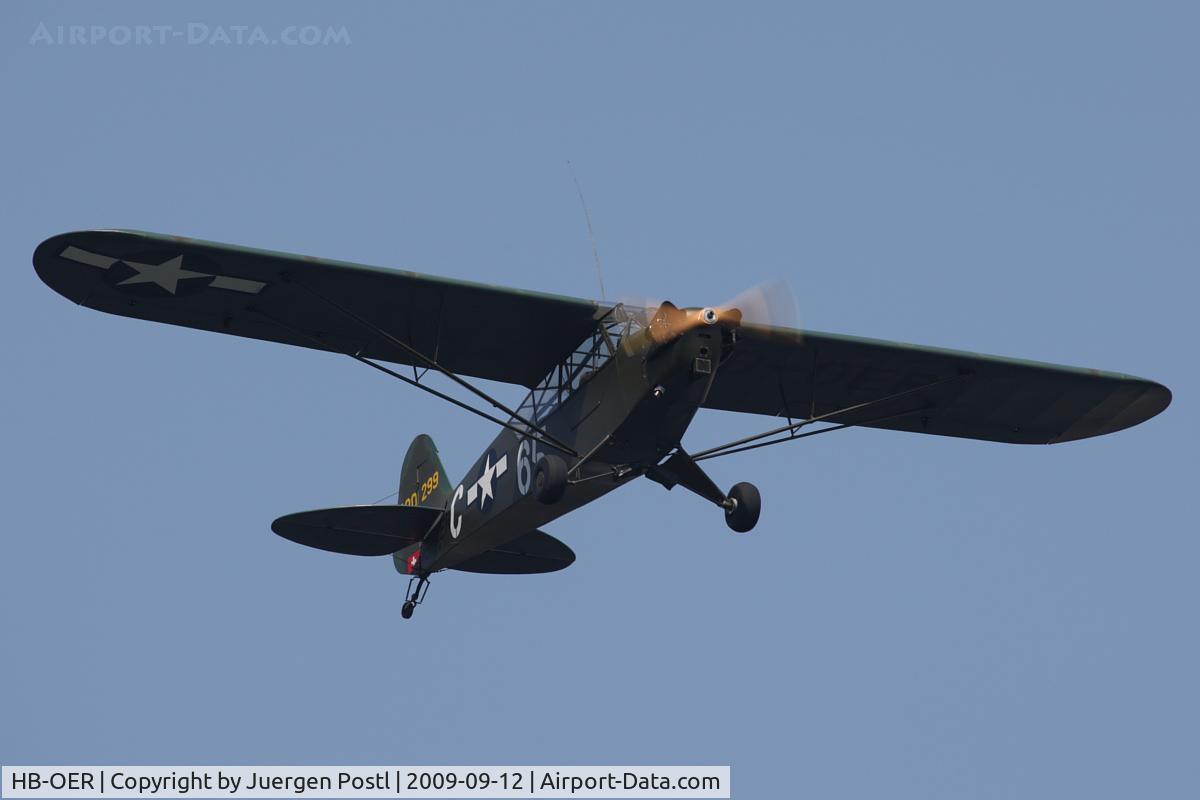 HB-OER, 1944 Piper L-4J Grasshopper (J3C-65D) C/N 12595, Red Bull Air Race Porto 2009 - Piper J-3C-65 Cub