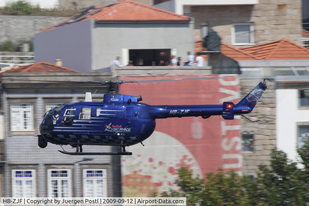 HB-ZJF, 1971 MBB Bo-105CBS-4 C/N S-13, Red Bull Air Race Porto 2009 - Messerschmitt BO105 S