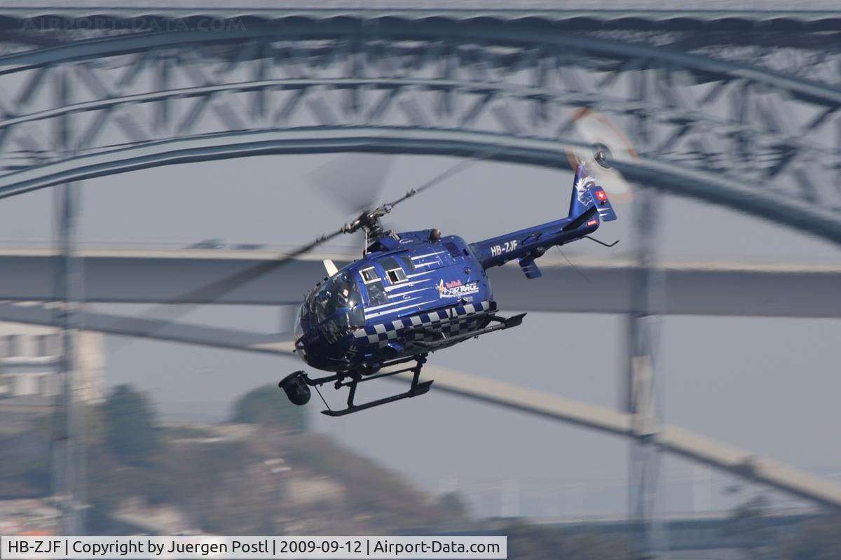 HB-ZJF, 1971 MBB Bo-105CBS-4 C/N S-13, Red Bull Air Race Porto 2009 - Messerschmitt BO105 S