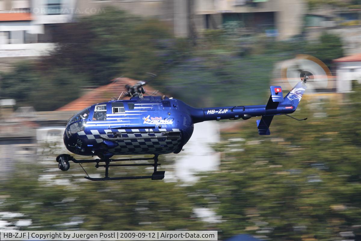 HB-ZJF, 1971 MBB Bo-105CBS-4 C/N S-13, Red Bull Air Race Porto 2009 - Messerschmitt BO105 S