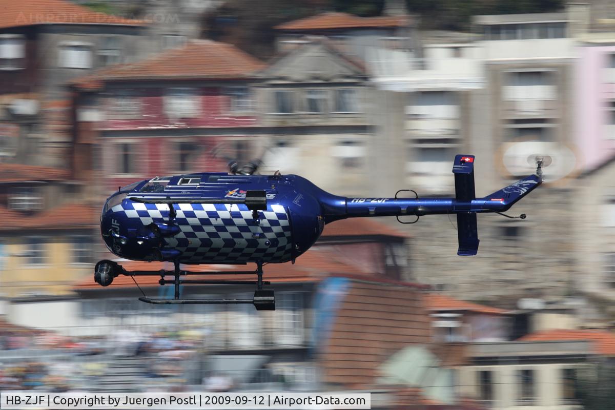 HB-ZJF, 1971 MBB Bo-105CBS-4 C/N S-13, Red Bull Air Race Porto 2009 - Messerschmitt BO105 S