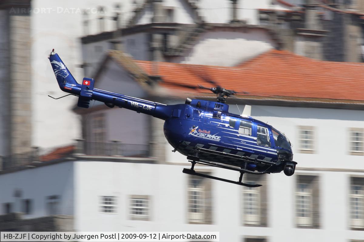 HB-ZJF, 1971 MBB Bo-105CBS-4 C/N S-13, Red Bull Air Race Porto 2009 - Messerschmitt BO105 S