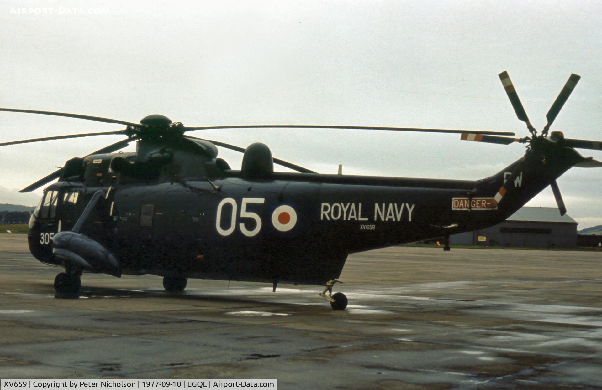 XV659, 1970 Westland Sea King HAS.1 C/N WA647, Sea King HAS.1 of 819 Squadron at the 1977 RAF Leuchars Airshow.