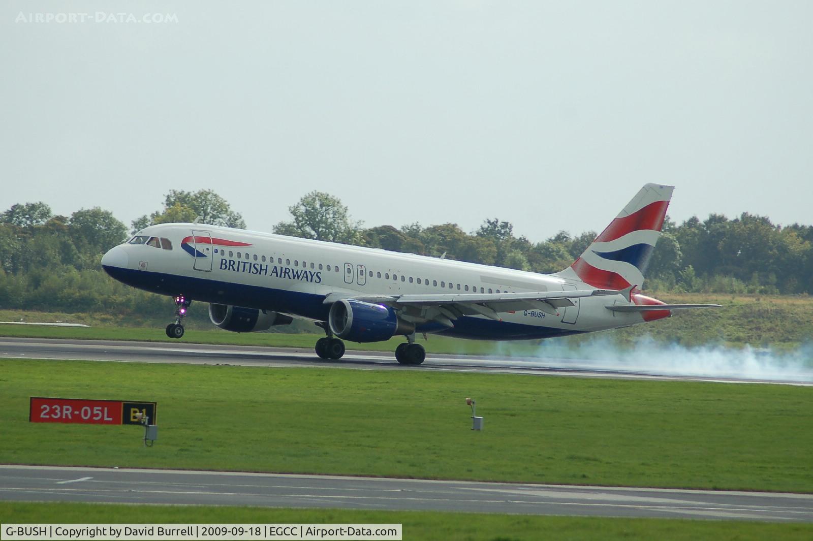 G-BUSH, 1989 Airbus A320-211 C/N 042, British Airways - Airbus A320-211 - Landing