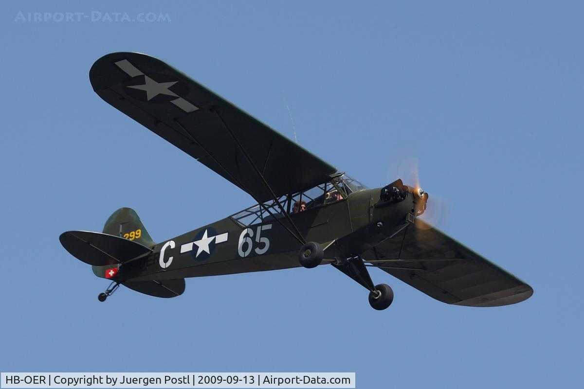 HB-OER, 1944 Piper L-4J Grasshopper (J3C-65D) C/N 12595, Red Bull Air Race Porto 2009 - Piper J-3C-65 Cub