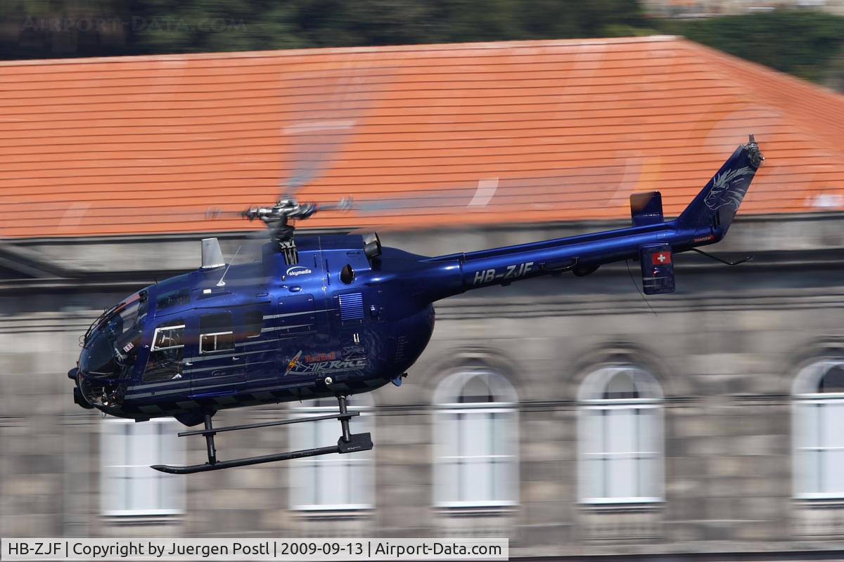 HB-ZJF, 1971 MBB Bo-105CBS-4 C/N S-13, Red Bull Air Race Porto 2009 - Messerschmitt BO105 S