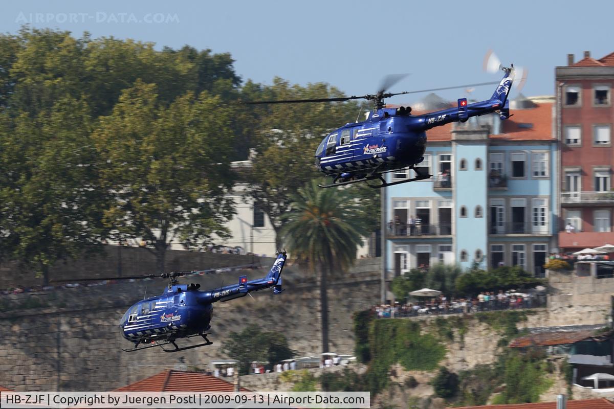 HB-ZJF, 1971 MBB Bo-105CBS-4 C/N S-13, Red Bull Air Race Porto 2009 - Messerschmitt BO105 S