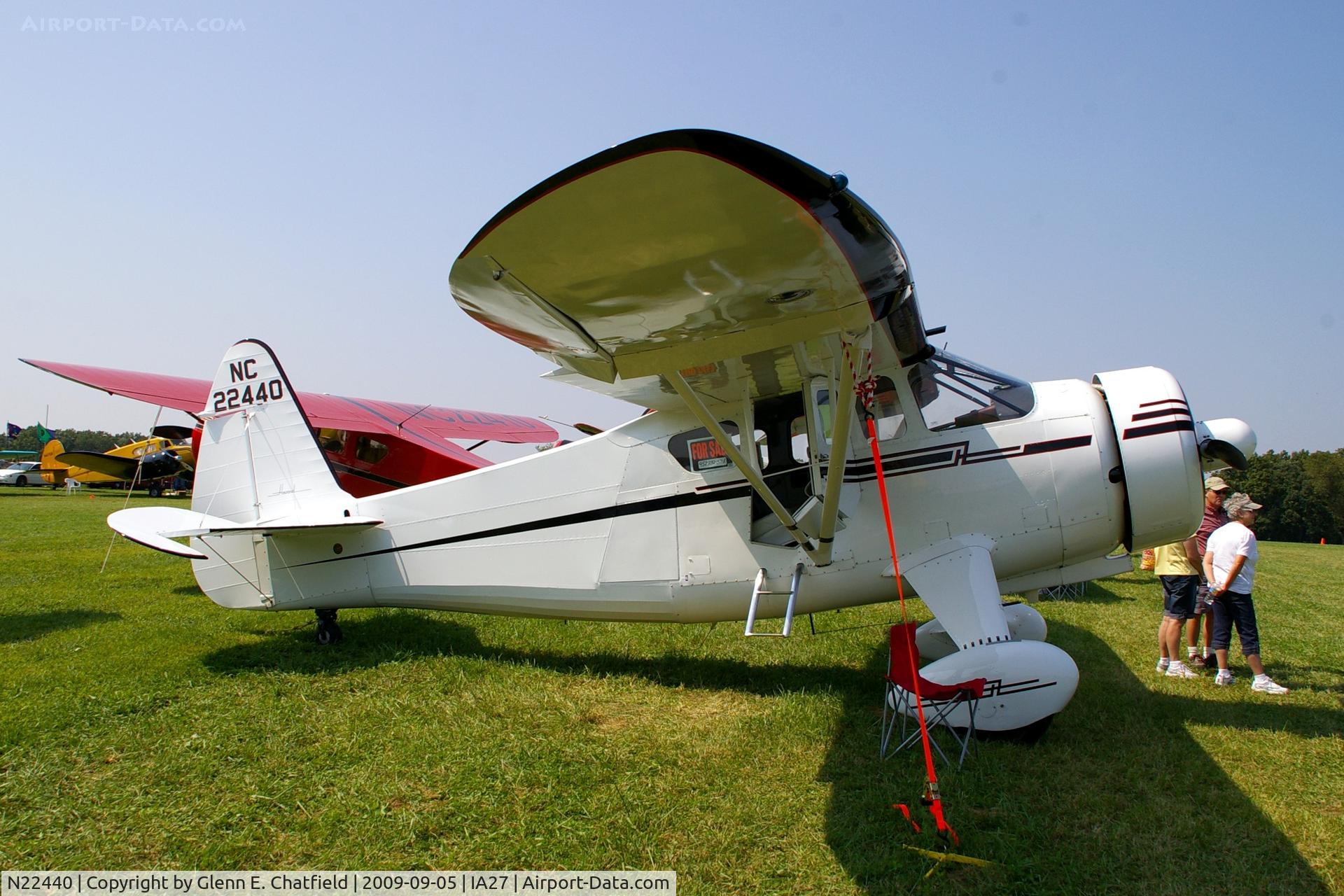 N22440, 1941 Howard Aircraft DGA-15P C/N 539, At the Antique Airplane Association Fly In.