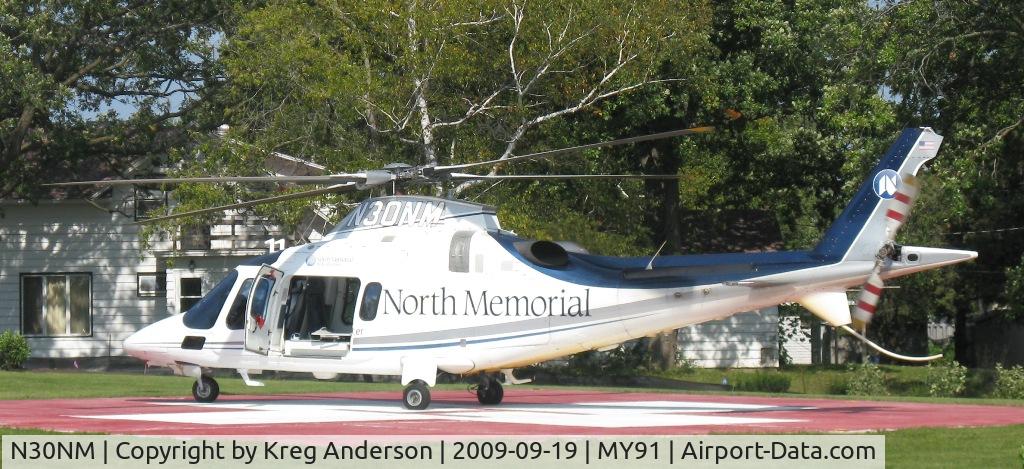N30NM, Agusta A-109E Power C/N 11065, Just arrived at the Douglas County Hospital - Alexandria, MN.