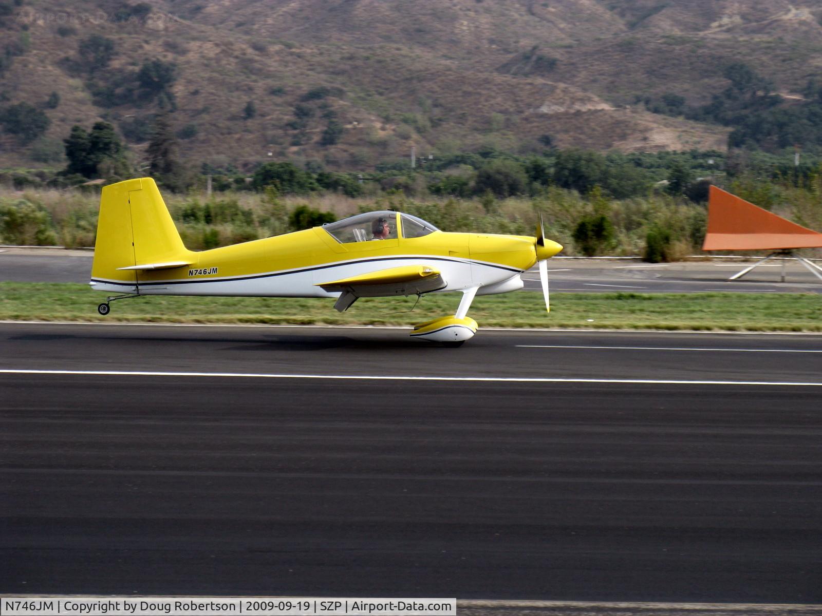 N746JM, 2007 Vans RV-7 C/N 71695, 2007 Malherbe/Malherbe VAN's RV-7, landing roll Rwy 22
