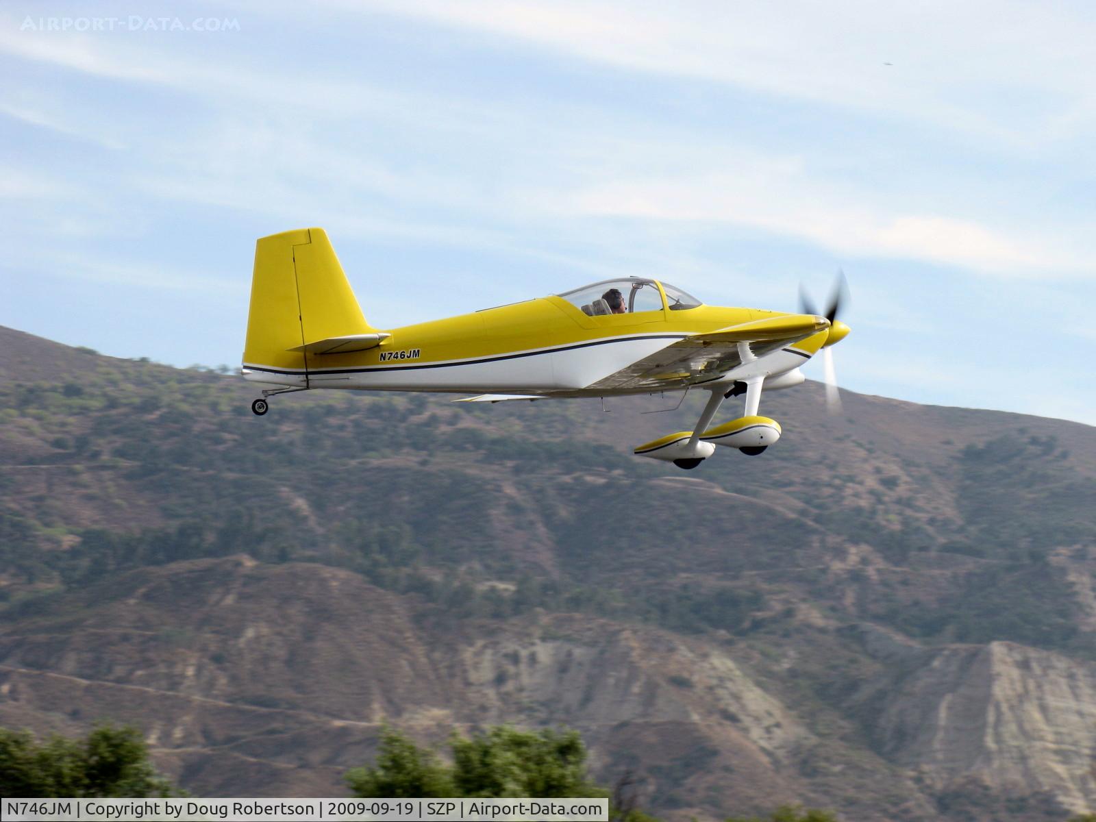 N746JM, 2007 Vans RV-7 C/N 71695, 2007 Malherbe/Malherbe VAN's RV-7, takeoff climb Rwy 22