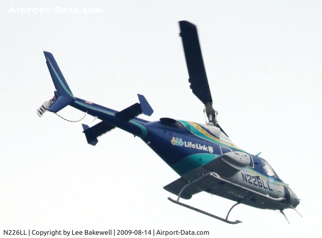 N226LL, 1985 Bell 222UT C/N 47537, Overflying Forest Lake, MN