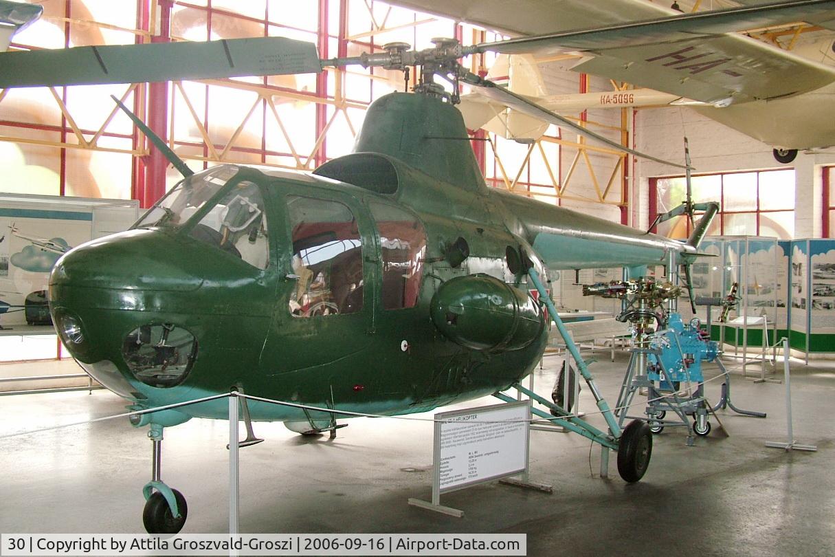30, 1964 Mil Mi-1M C/N 401030, Budapest is a traffic museum, a Petöfi hall.