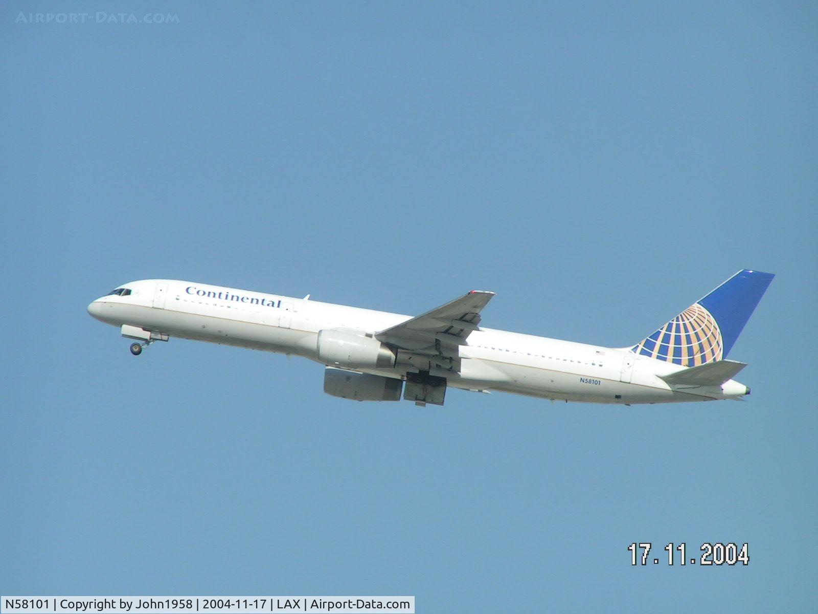 N58101, 1994 Boeing 757-224 C/N 27291, Up and away from LAX