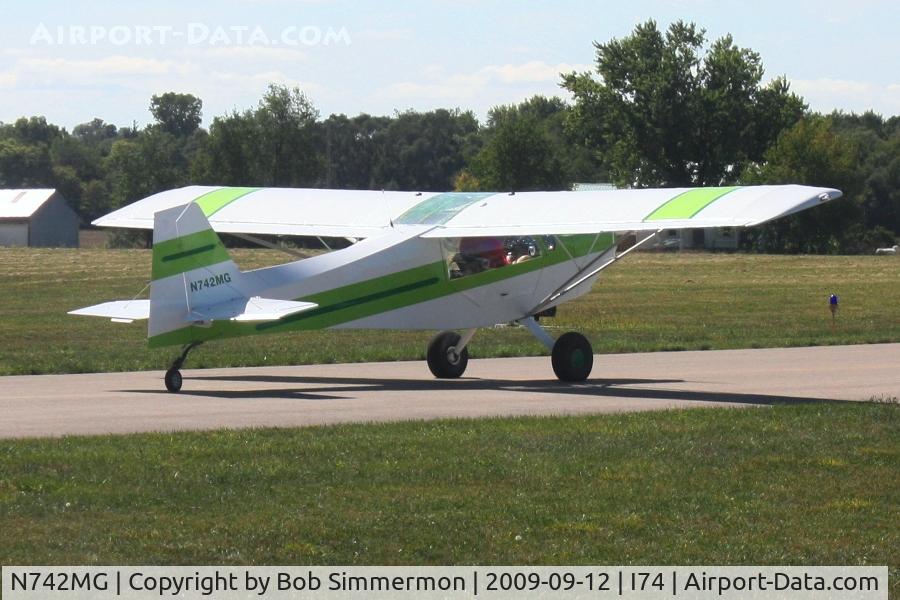 N742MG, 2006 Rans S-7S Courier C/N 1003354, Departing the MERFI fly-in, Urbana, Ohio.