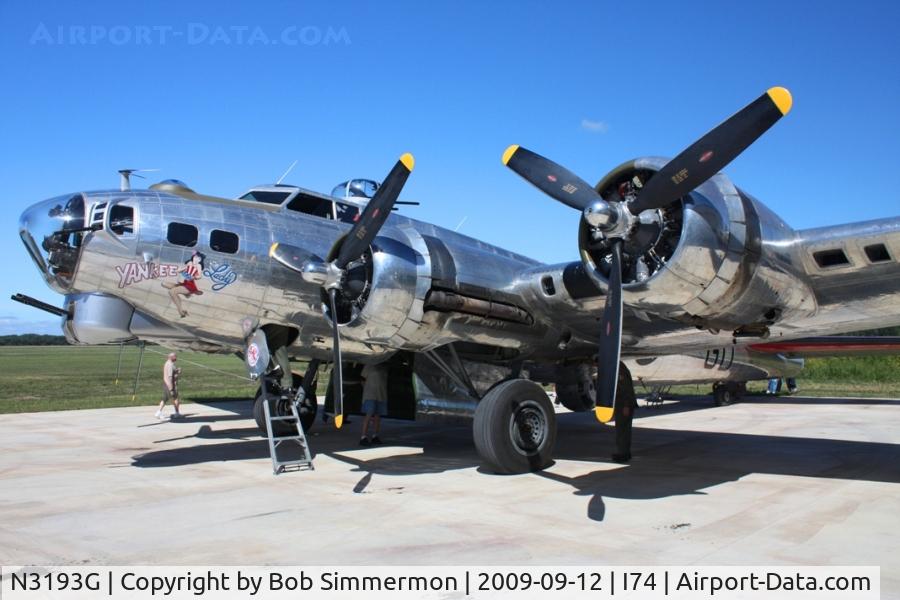 N3193G, 1944 Boeing B-17G Flying Fortress C/N 77255, On the ramp at Urbana, Ohio during the MERFI event.